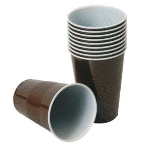 Thermobecher für 0,18l braun/weiß 100er