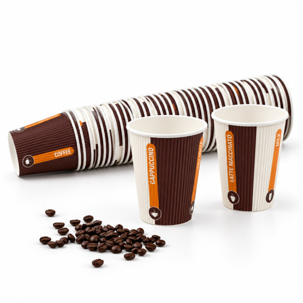 Kaffeebecher doppelwandig Pappe | bedruckt | 300ml