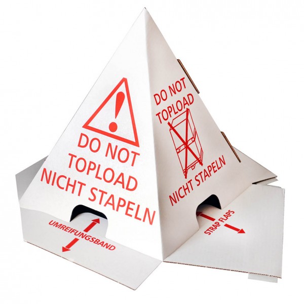 Palettenhütchen 200x200x245mm | Befestigung mit Selbstklebestreifen