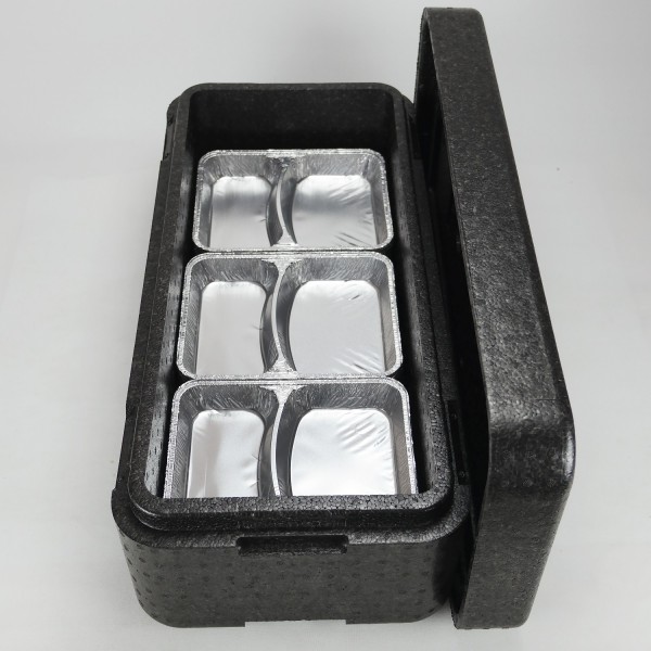 Transportbehälter PIT 12 anthrazit - für 12 Menüschalen