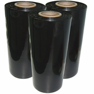 Maschinenstretchfolie * schwarz * 23µm * Standard Dehnung: 100%