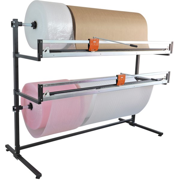 Schwerlast Schneidständer - Abrollständer mit 2 Schneideinheiten und 2 Achsen