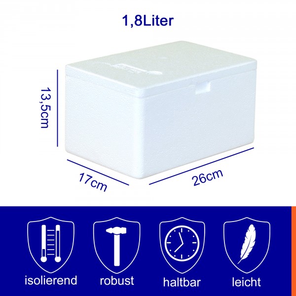 Styropor Isolierbehälter 1,8 Liter