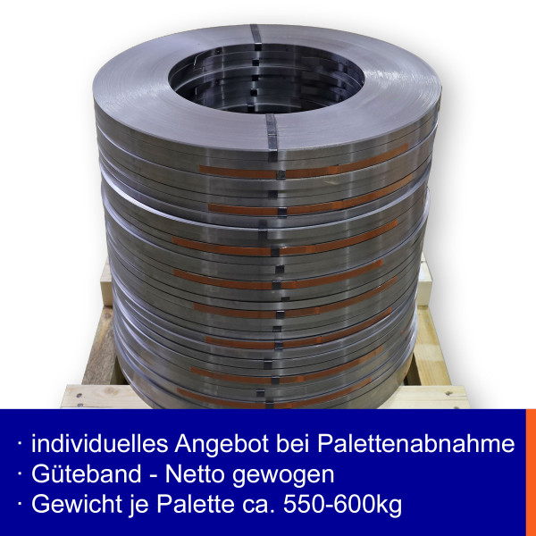 16×0,5mm | Scheibenwicklung | blank | Verpackungsstahlband