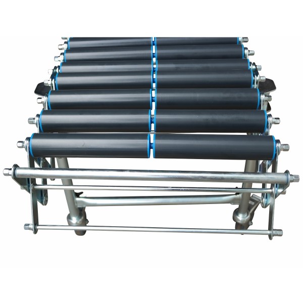 Scherenrollenbahn mit Kunststoffrollen