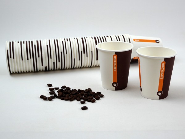 Kaffeebecher einwandig Pappe | bedruckt | 200ml | 100er Pack