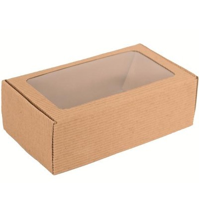 Geschenk-Faltschaltel mit Sichtfenster 260x160x80 25er