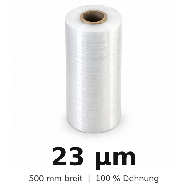 Maschinenstretchfolie | transparent - 23µm | Standard Dehnung: 100%