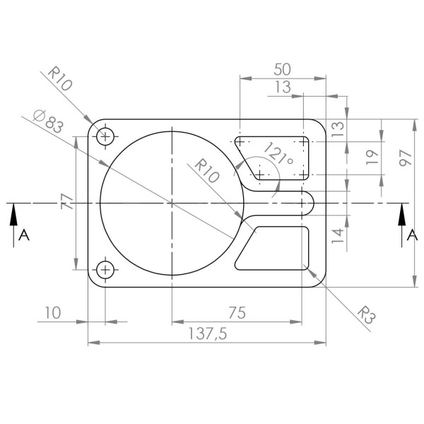 EPS-Tassenverkleidung hoch 138x97x55mm