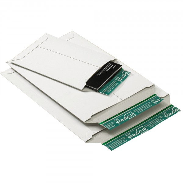 Versandtasche aus stabiler Vollpappe DIN A4 | weiß