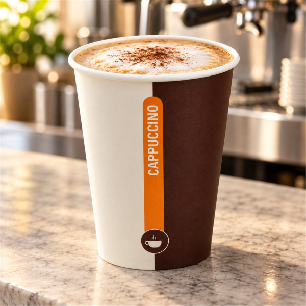 Kaffeebecher einwandig Pappe | bedruckt | 300ml | 100er Pack