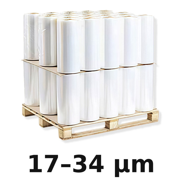 Maschinenstretchfolie | transparent - 17-34µm | Power-Folie Dehnung: 170%