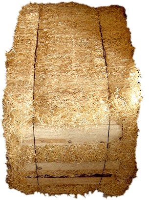 100kg Holzwolle im Ballen