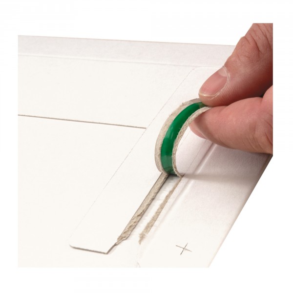 Versandtasche aus stabiler Vollpappe DIN A4 | weiß