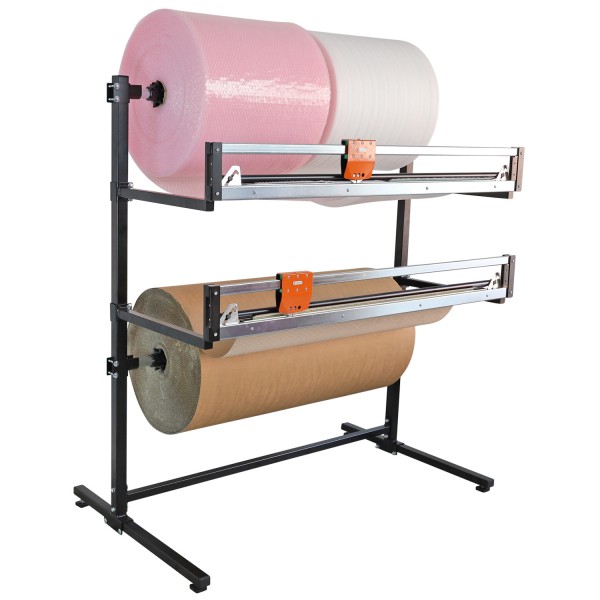 Schwerlast Schneidständer - Abrollständer mit 2 Schneideinheiten und 2 Achsen