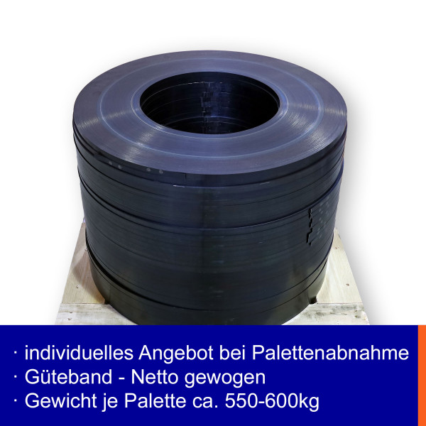 16×0,5mm | Scheibenwicklung | gebläut & gewachst | Verpackungsstahlband