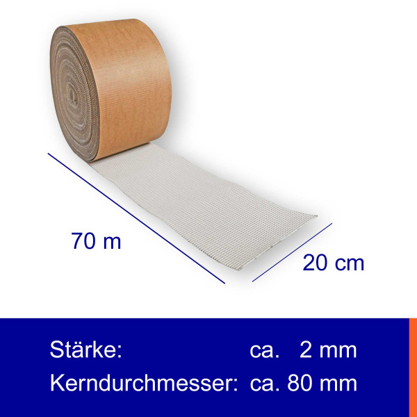 Rollenwellpappe Stark | Breite: 20cm | Länge: 70m