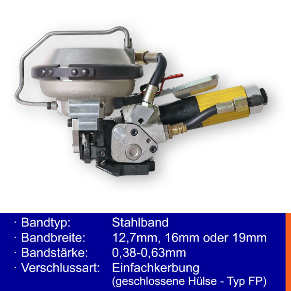 Pneumatisches Umreifungsgerät für 13-19mm Stahlband