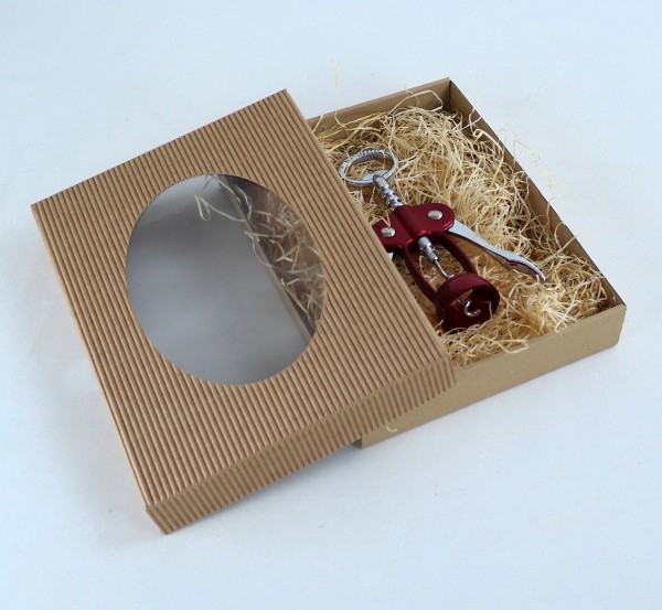 220x170x35mm | Geschenkschachtel mit Deckel und Kunststoffsichtfenster | 2-tlg.