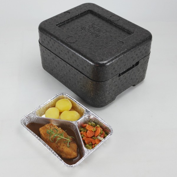 Transportbehälter PIT 3 anthrazit - für 3 Menüschalen