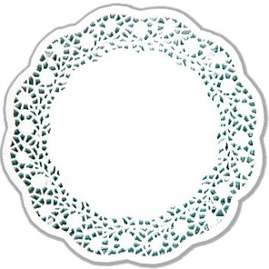 Tortenspitze weiß rund 30cm 100er