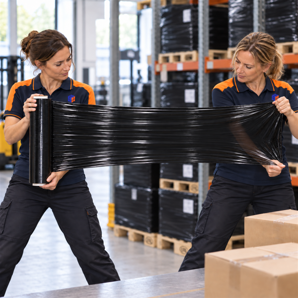 Handstretchfolie - schwarz | 23µm | 50cm breit | 2,1kg - Rolle