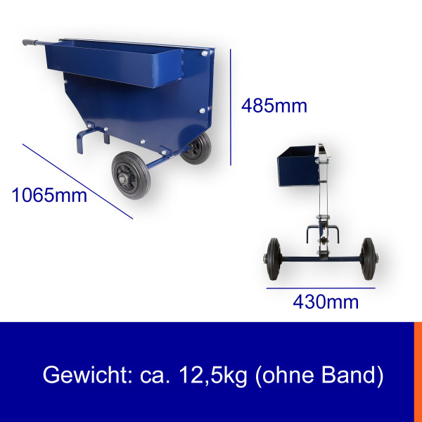 25-32mm Stahlband | Abrollwagen | fahrbar