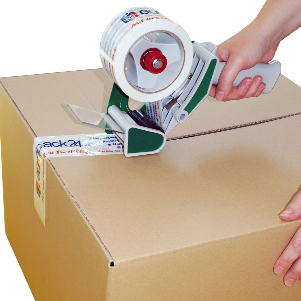 Klebebandhandabroller mit Messerschutz und Bremse für 50mm Packband
