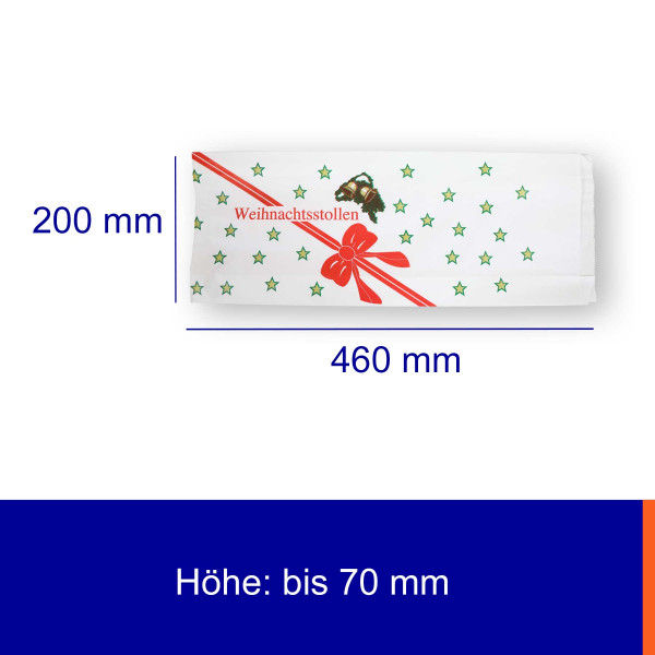 Stollenbeutel "Schleife" 50g/m² | 200×70×460mm