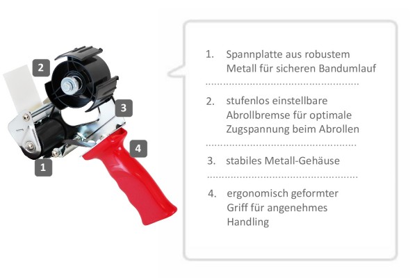 Klebebandhandabroller - Heavy Duty