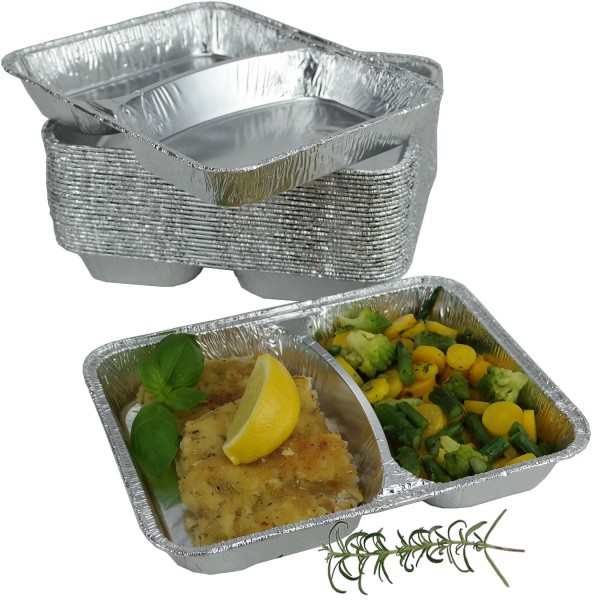 Alumenüschale 2-geteilt 100er * 39mm tief