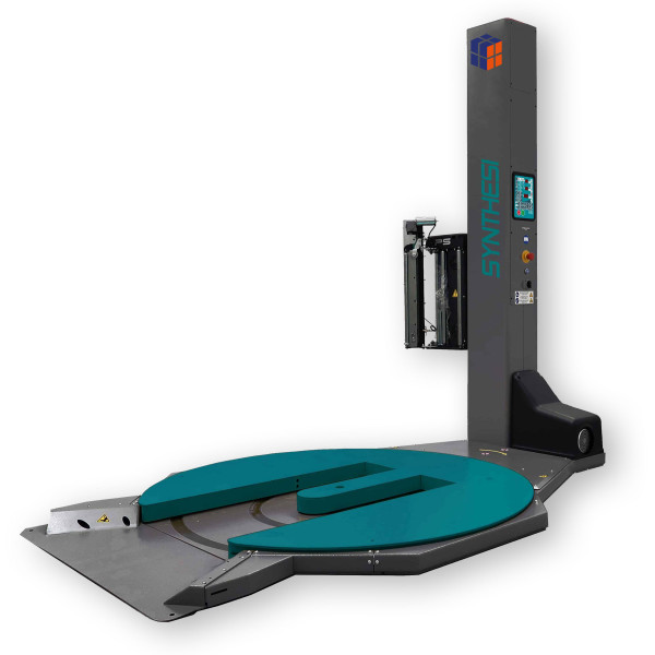 Palettenstretchmaschine mit Einfahrtaschen