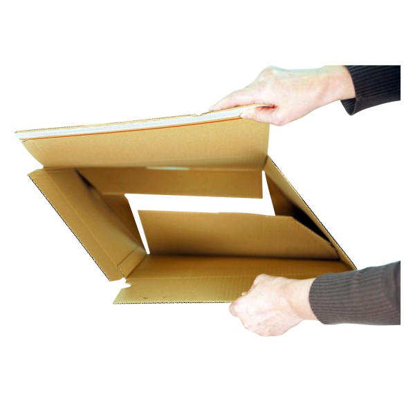300x170x100mm Automatik-Karton | Aufreißfaden | Selbstklebestreifen