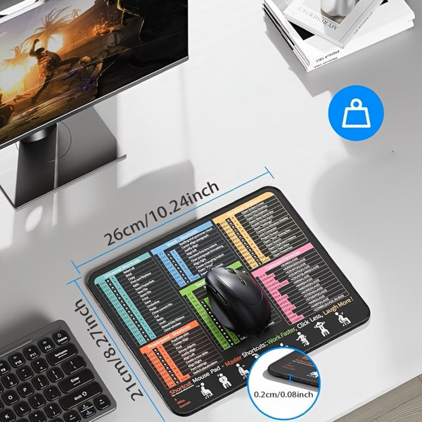 DANKESCHÖN - GESCHENK Mauspad mit Tastaturkürzeln