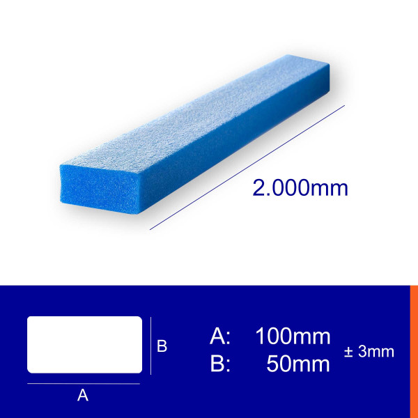 NP C - Rectangular | Schaumprofil 100×50×2.000mm