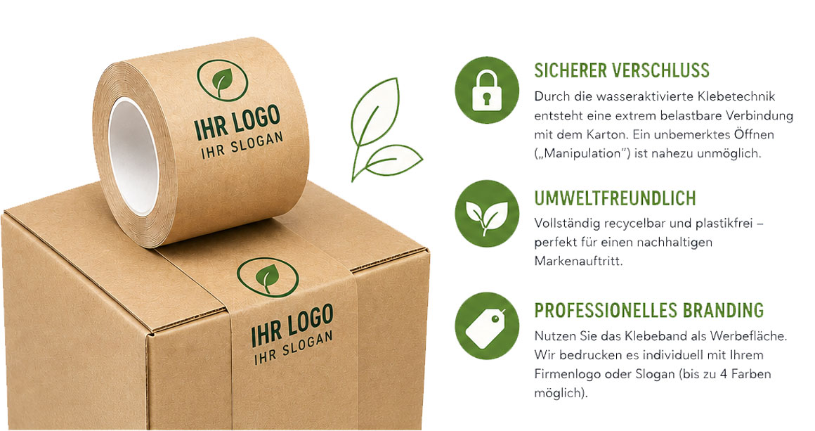 Nassklebeband mit individuellem Druck