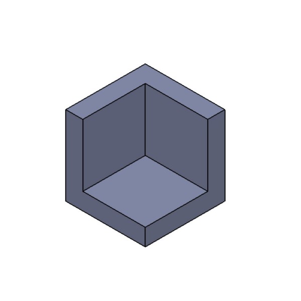EPS-Ecke 70x70x70mm | Wandstärke: ca.15mm