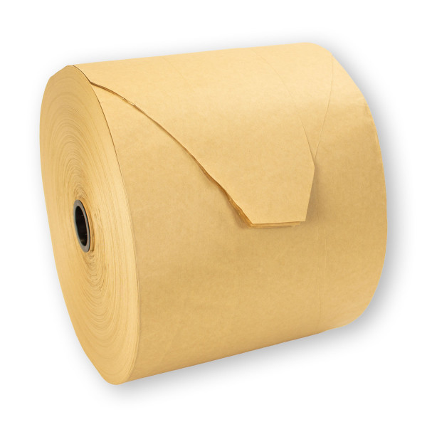 Papierpolster auf Rolle | Stopfpapier | braun | gefalten