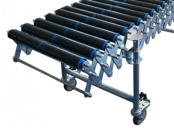 Scherenrollenbahn mit Kunststoffrollen