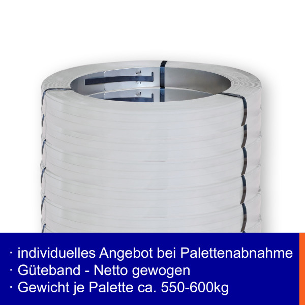 19×0,63mm | Packenwicklung | zinkstaublackiert | Verpackungsstahlband