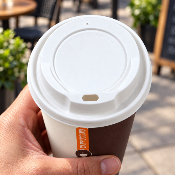 Kaffeebecherdeckel | weiß | 300ml | 100er Pack
