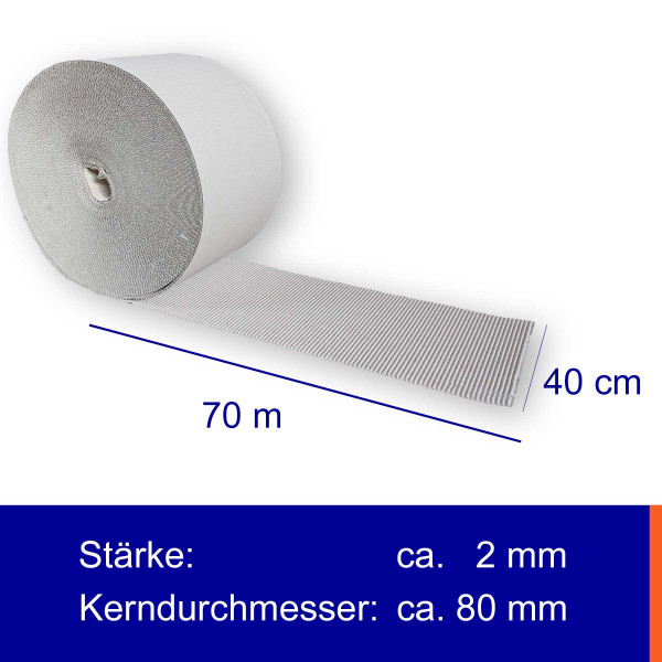 Rollenwellpappe | Breite: 40cm | Länge: 70m