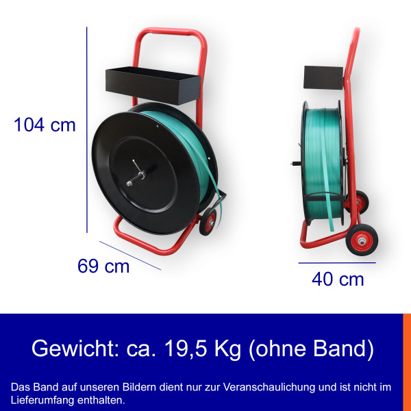 Abrollwagen für PP / PET - Band Rollen