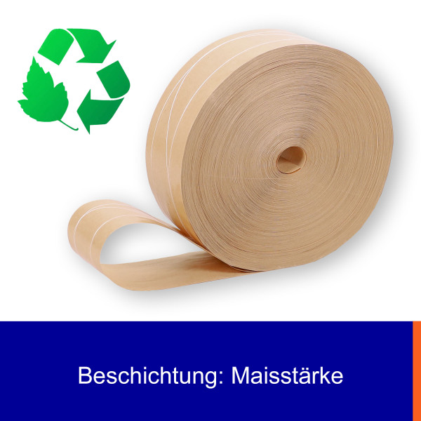 Nassklebeband Kraftpapier * verstärkt längs und sinus * havana
