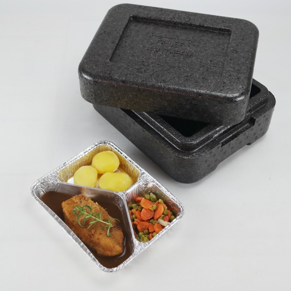 Transportbehälter PIT 2 anthrazit - für 2 Menüschalen