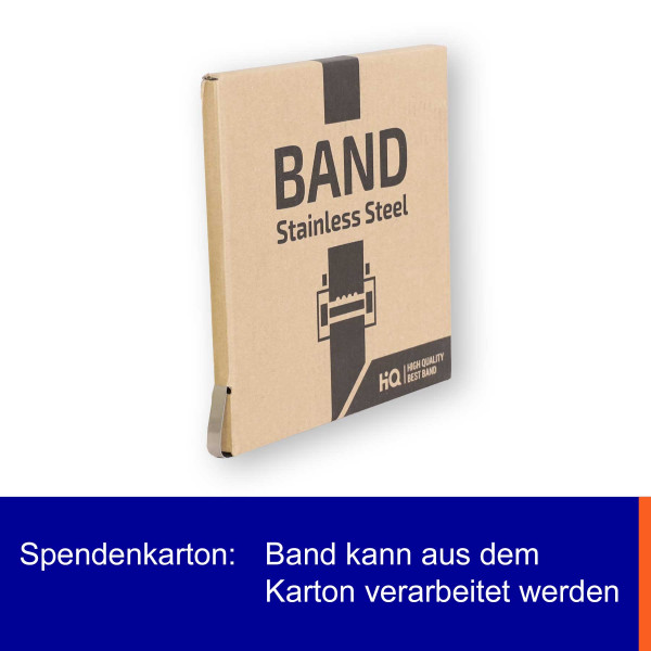 V2A Edelstahlband 19mm | 3⁄4"