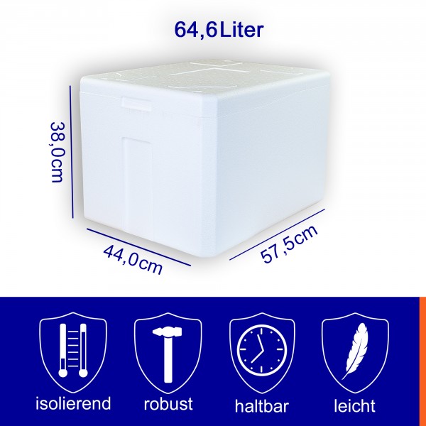 Styropor Isolierbehälter 64,58 Liter
