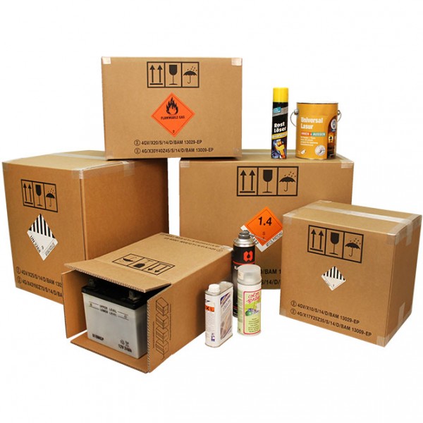 325x245x300mm zweiwellige Kartonagen | Gefahrgutverpackung
