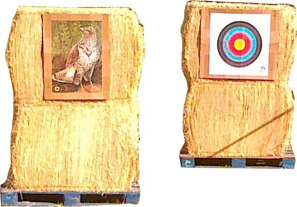 Großer Holzwolle - Bogenballen | 85-99kg | Holzwolleballen, Pfeilstopper, Pfeil, Schiesswände