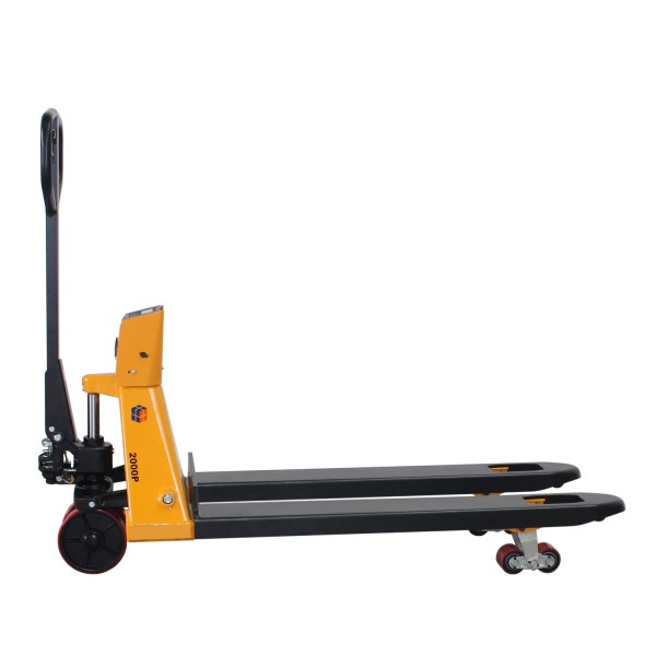 Gabelhubwagen mit Waage + Drucker